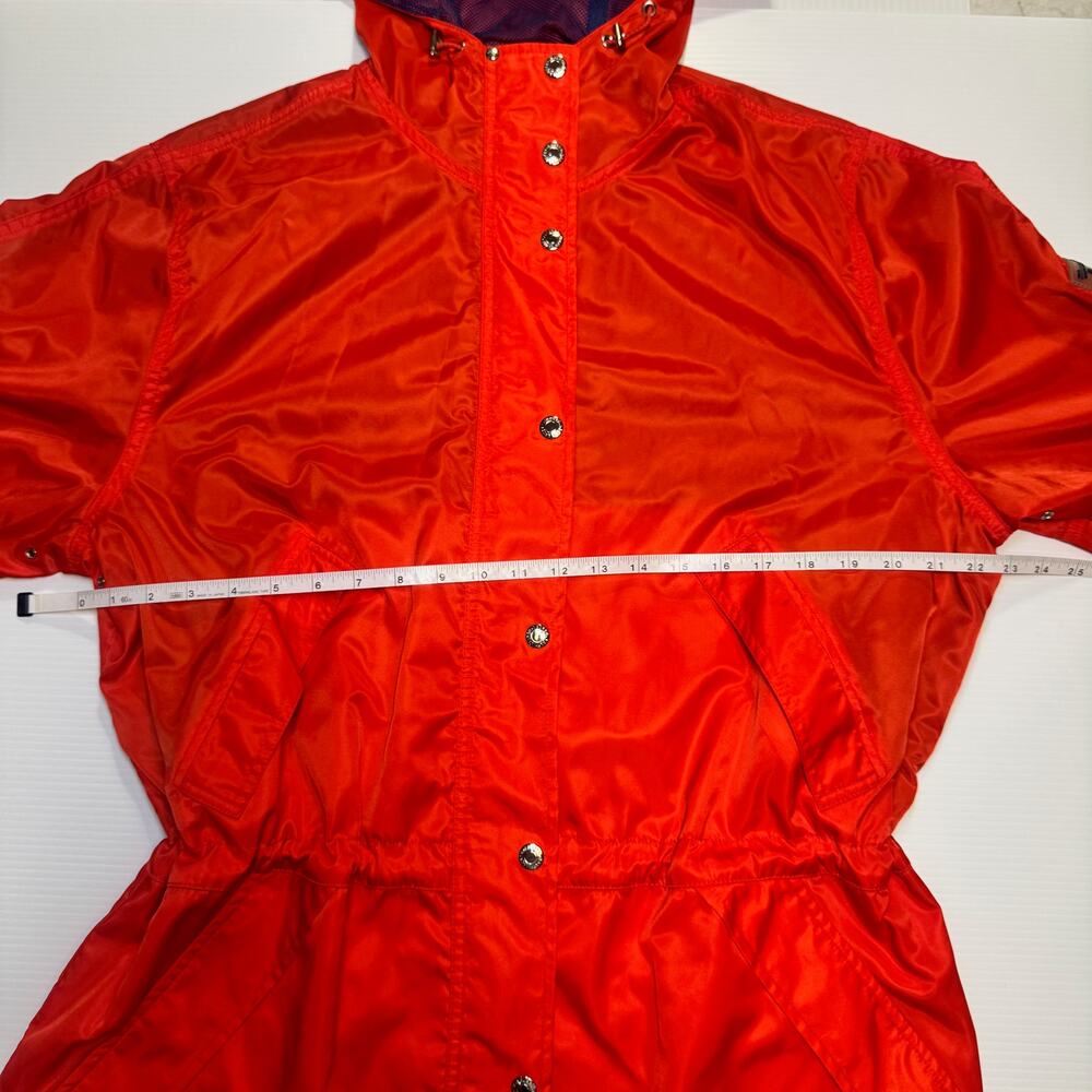 Lauren Ralph Lauren Hooded Rain Jacket Anorak Red Women’s Large VTG 90s Gorpcore - Picture 9 of 16